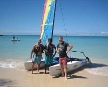 Antigua 060  Me and Andy, back from the reef with our guide. Fantastic.