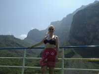 gorges  Rachel posing on the cruise.