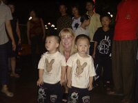 peoplesquarenight  Twins at the People's Square. Lucky parents - the Chinese currently have a "One Child Only" policy, but twins or multiple births are OK.